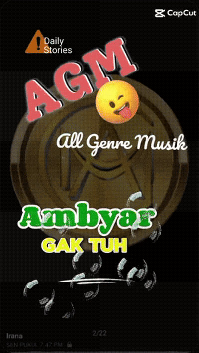 A Screenshot Of A Daily Stories Agm All Genre Musik GIF