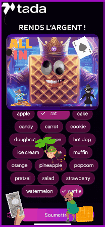 A Screenshot Of A Game Called All In With A Waffle King GIF