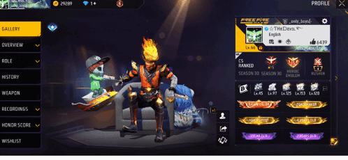 A Screenshot Of A Game Called Free Fire With A Character Named The Devil GIF
