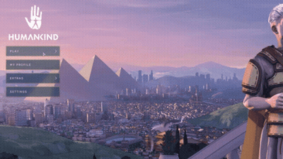 A Screenshot Of A Game Called Humankind Showing A City And Pyramids GIF