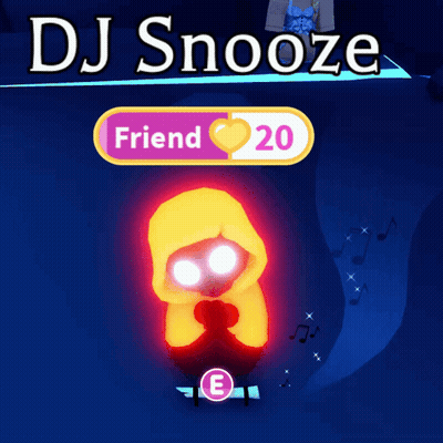 A Screenshot Of A Game That Says Dj Snooze Friend 20 GIF