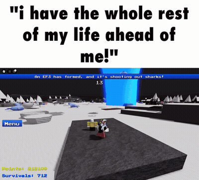 A Screenshot Of A Game That Says " I Have The Whole Rest Of My Life Ahead Of Me ! " GIF