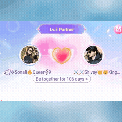 A Screenshot Of A Game That Says ' Lv.5 Partner ' On It GIF