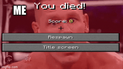 A Screenshot Of A Game That Says You Died GIF