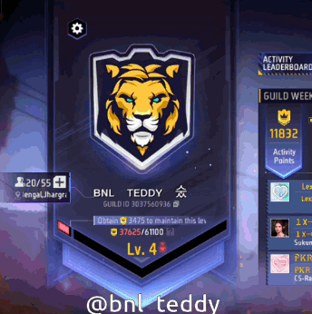 a screenshot of a game with the name bnl teddy at the top