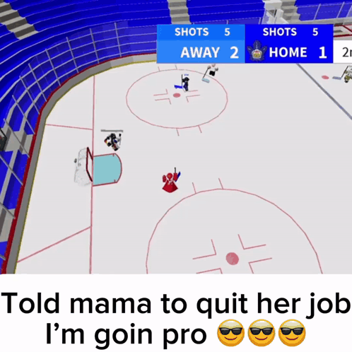 A Screenshot Of A Hockey Game With A Scoreboard That Says Shots 5 Away 2 And Home 1 GIF