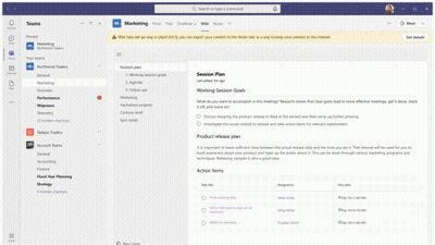A Screenshot Of A Microsoft Teams Page With A Onenote Icon GIF
