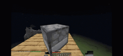 A Screenshot Of A Minecraft Game Shows A Person Standing On A Roof GIF