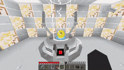 A Screenshot Of A Minecraft Game With A Yellow Smiley Face In A Container GIF