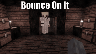A Screenshot Of A Minecraft Game With The Words Bounce On It GIF