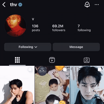 A Screenshot Of A Person 'S Instagram Page Showing Their Followers And Following GIF