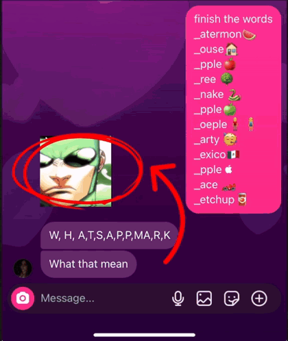 A Screenshot Of A Text Message With The Words Finish The Words Atermon GIF