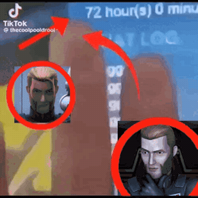 A Screenshot Of A Tiktok Video Shows Two Men In Red Circles GIF