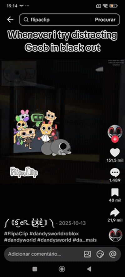 A Screenshot Of A Tiktok Video That Says ' Whenever I Try Distracting Goob In Black Out ' At The Top GIF