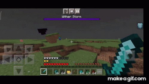 A Screenshot Of A Video Game Called Minecraft Shows A Dragon Being Killed By A Storm GIF