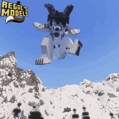 A Screenshot Of A Video Game Called Regal 'S Models Shows A Dog Flying Through The Air GIF