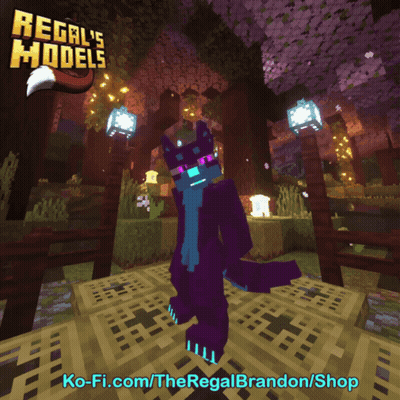 A Screenshot Of A Video Game Called Regal 'S Models Shows A Purple Fox GIF