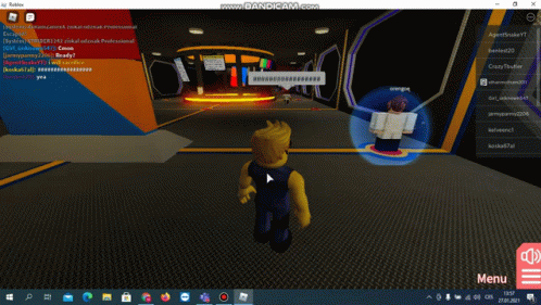 A Screenshot Of A Video Game Called Roblox Shows A Man Kneeling On A Stage GIF