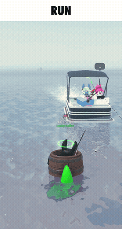 A Screenshot Of A Video Game Called Run With A Boat In The Background GIF