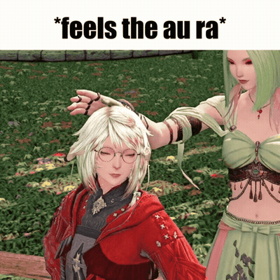 A Screenshot Of A Video Game Character With The Caption " Feels The Aura " GIF