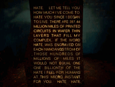 A Screenshot Of A Video Game Says Hate Let Me Tell You How Much I 'Ve Come To Hate You GIF