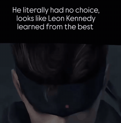 A Screenshot Of A Video Game Says He Literally Had No Choice And Looks Like Leon Kennedy Learned From The Best GIF