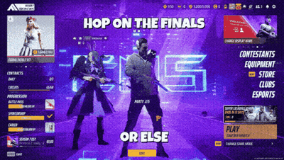 A Screenshot Of A Video Game Says Hop On The Finals GIF