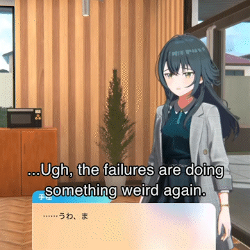 A Screenshot Of A Video Game Says " Ugh The Failures Are Doing Something Weird Again .. " GIF