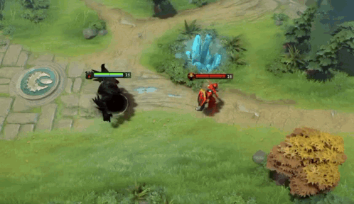 A Screenshot Of A Video Game Showing A Monster And A Character With The Number 25 On Their Health Bar GIF