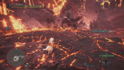 a screenshot of a video game shows a cat standing in front of a fire