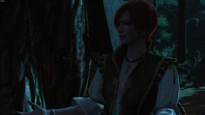 A Screenshot Of A Video Game Shows A Girl In A Green Vest GIF