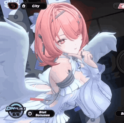 A Screenshot Of A Video Game Shows A Girl With Pink Hair GIF