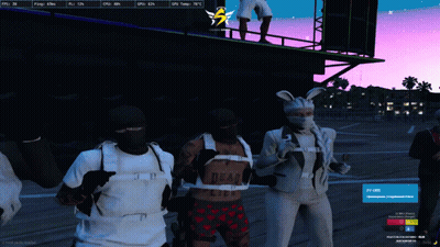 A Screenshot Of A Video Game Shows A Man Wearing A Shirt That Says Dead Lynx GIF