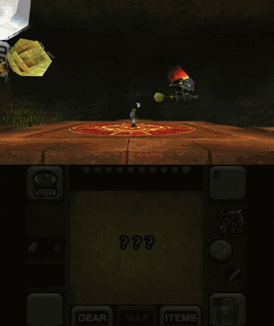 A Screenshot Of A Video Game Shows A Map Gear Items And View Options GIF
