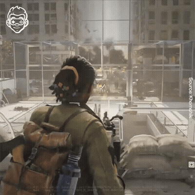 A Screenshot Of A Video Game Shows A Monkey And The Words Source Khemchik GIF