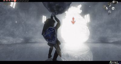 A Screenshot Of A Video Game Shows A Person Holding A Large Object GIF