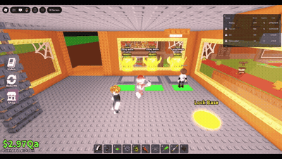 A Screenshot Of A Video Game Shows A Person Standing In A Room That Says Lock Base GIF
