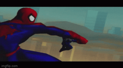 A Screenshot Of A Video Game Shows A Spider-Man In Action GIF