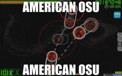 A Screenshot Of A Video Game That Says American Osu American Osu GIF