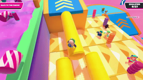 A Screenshot Of A Video Game That Says Back To The Finish .. GIF
