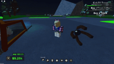 A Screenshot Of A Video Game That Says Buy Tree Effect And Buy Truck GIF