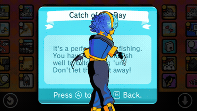 A Screenshot Of A Video Game That Says Catch Of The Day GIF