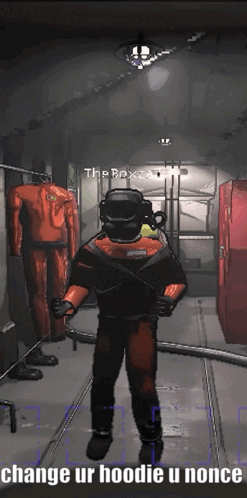 A Screenshot Of A Video Game That Says Change Ur Hoodie U Nonce GIF