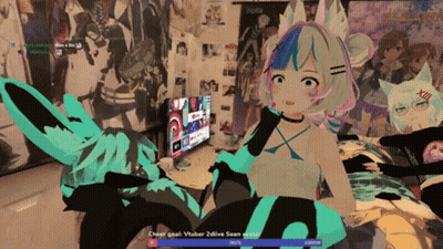 A Screenshot Of A Video Game That Says Cheer Goal Vtuber 2Live Sean Shooter GIF