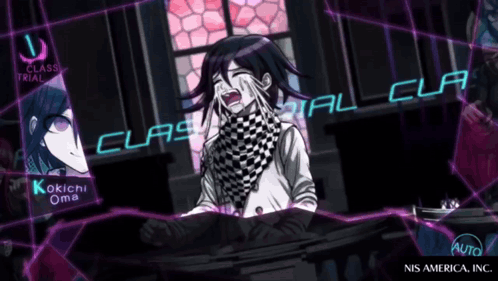 A Screenshot Of A Video Game That Says Class Trial GIF