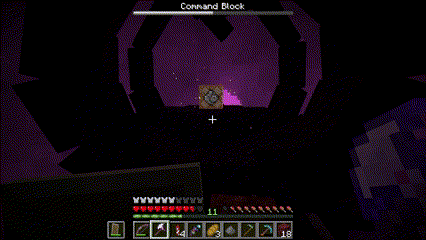 A Screenshot Of A Video Game That Says Command Block At The Top GIF