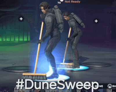 A Screenshot Of A Video Game That Says #Dunesweep On The Bottom GIF