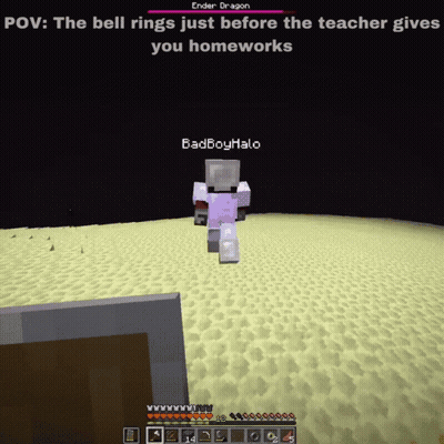 A Screenshot Of A Video Game That Says Ender Dragon On The Top GIF