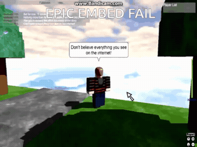 A Screenshot Of A Video Game That Says Epic Embedded Fail GIF