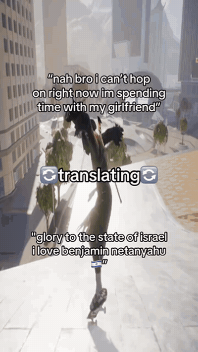 A Screenshot Of A Video Game That Says " Glory To The State Of Israel " GIF